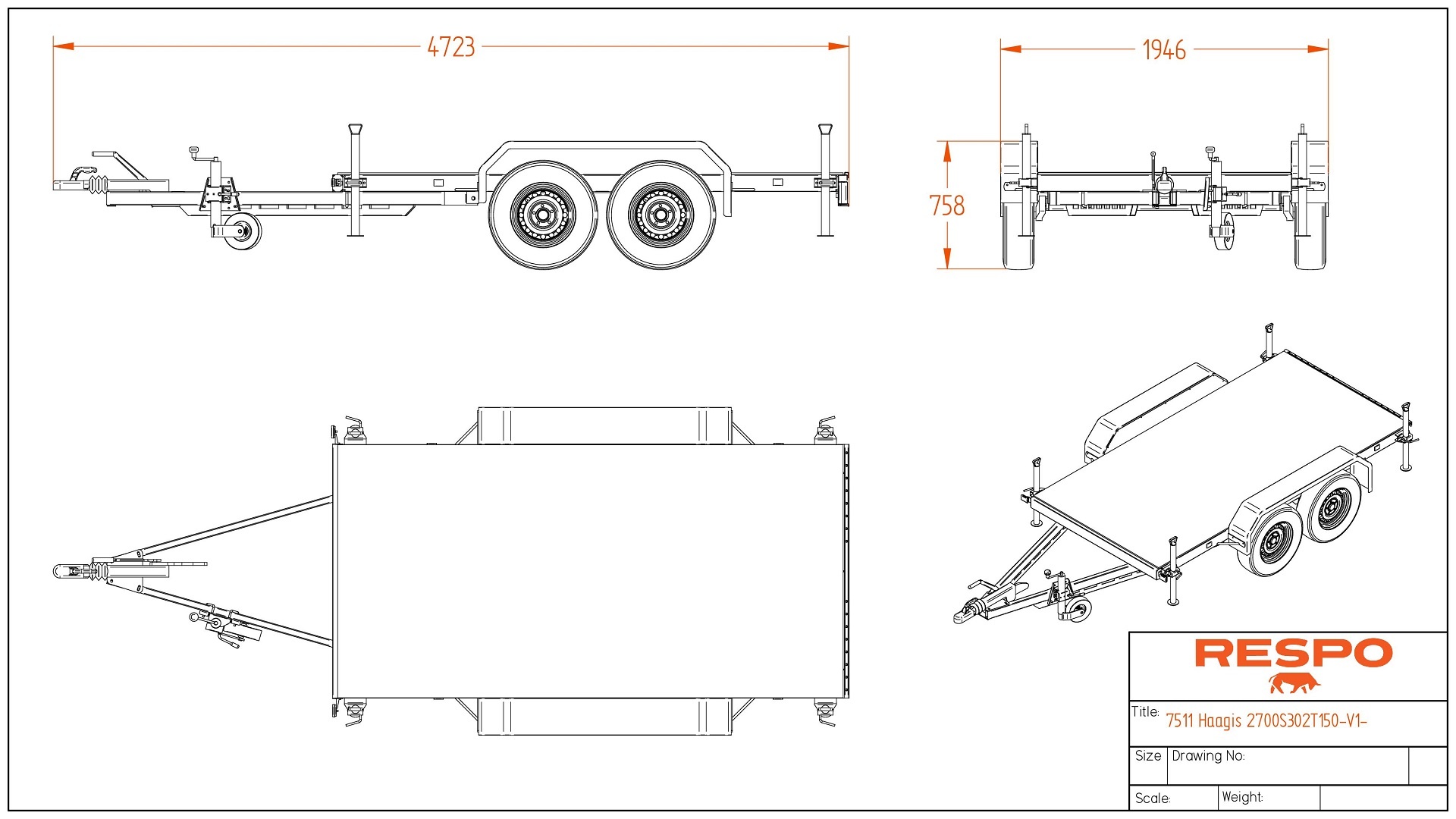 2700S302T150 Причепи-генератори